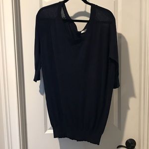 Navy 3/4 Sleeve Top